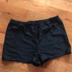 Women’s black swim shorts